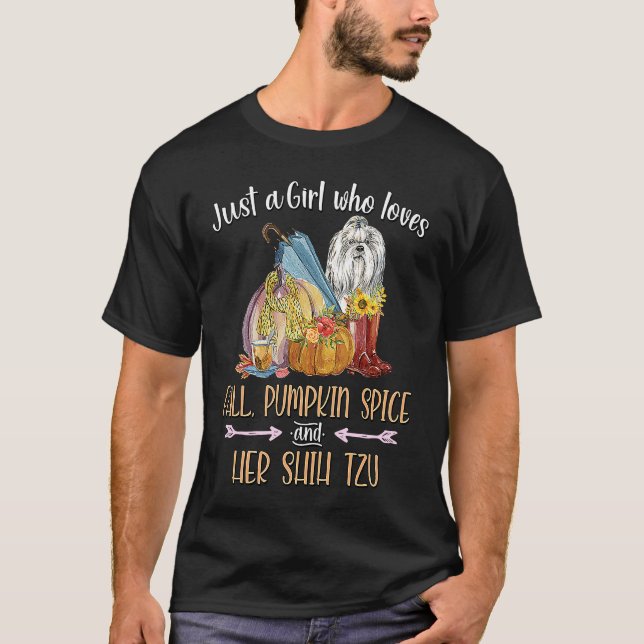 Camiseta Just A Girl Who Loves Fall Pumpkin Spice and her S (Anverso)
