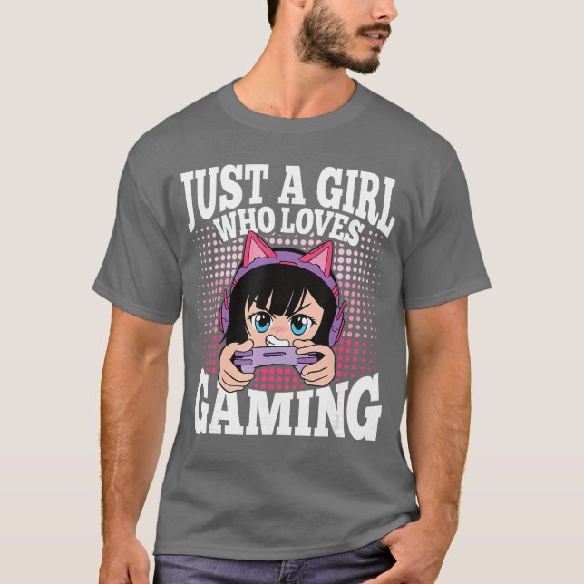 Camiseta Just A Girl Who Loves Gaming Funny Video Gamer Gir (Anverso)