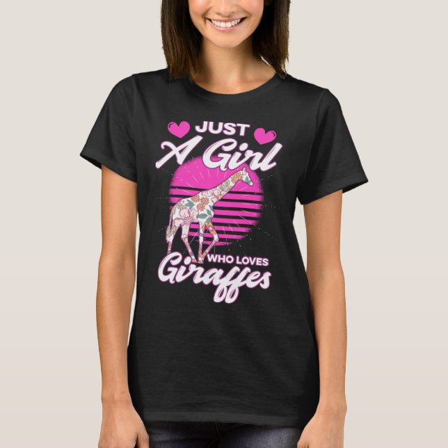 Camiseta Just A Girl Who Loves Giraffes (Anverso)
