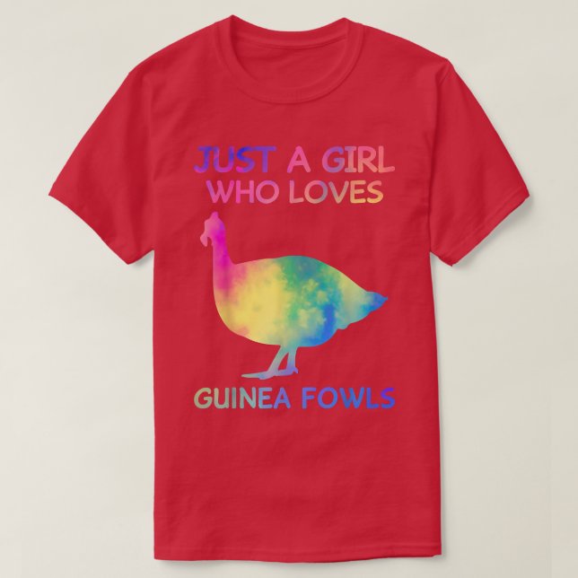 Camiseta Just A Girl Who Loves Guinea Fowls Funny Guinea Fo (Diseño del anverso)