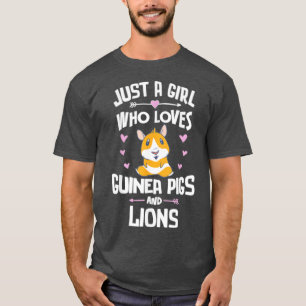 Camiseta Just A Girl Who Loves Guinea Pigs And Lions 