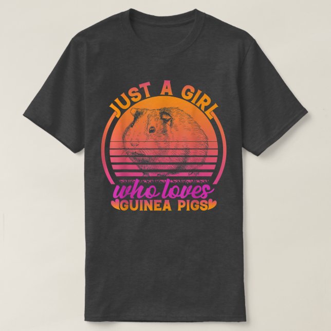 Camiseta Just a Girl Who Loves Guinea Pigs cute animals Gui (Diseño del anverso)