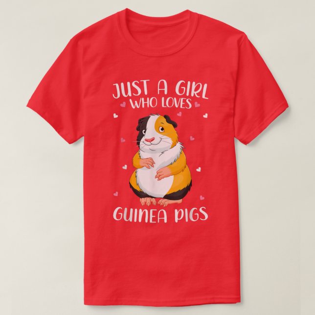 Camiseta Just A Girl Who Loves Guinea Pigs For Women Girl K (Diseño del anverso)