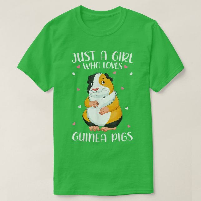 Camiseta Just A Girl Who Loves Guinea Pigs For Women Girl K (Diseño del anverso)