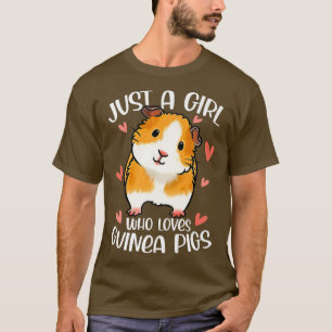 Camiseta Just A Girl Who Loves Guinea Pigs Funny