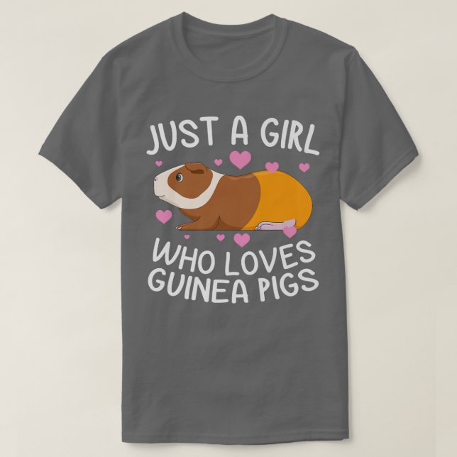 Camiseta Just A Girl Who Loves Guinea Pigs Funny Cavy Gifts (Diseño del anverso)