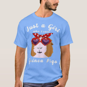Camiseta Just a Girl who Loves Guinea Pigs Funny Guinea Pig