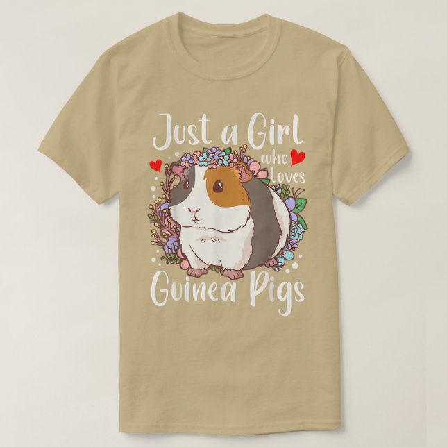 Camiseta Just a Girl Who Loves Guinea Pigs Guinea Pig Lover (Diseño del anverso)