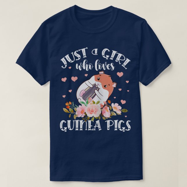 Camiseta Just A Girl Who Loves Guinea Pigs Guinea Pig Lover (Diseño del anverso)