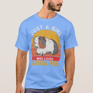 Camiseta Just A Girl Who Loves Guinea Pigs Lover Wheek Retr