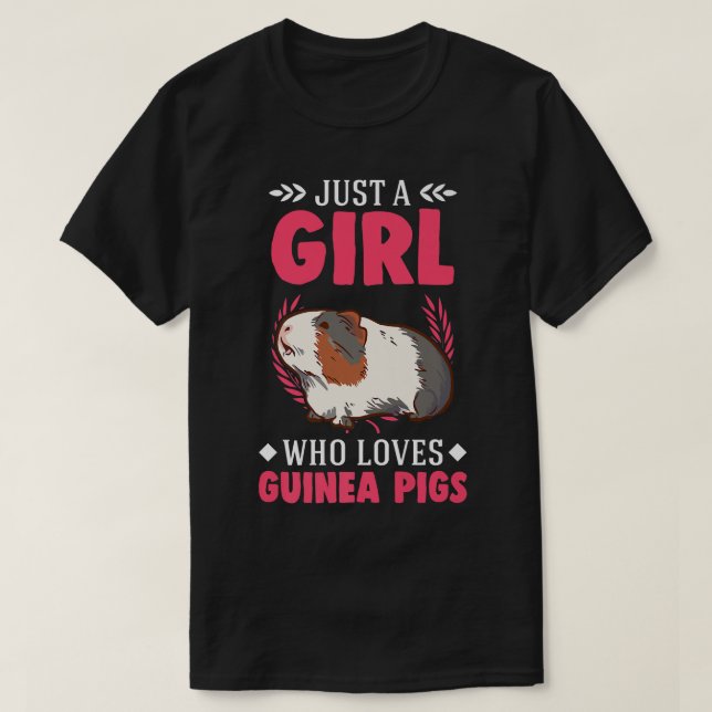 Camiseta Just A Girl Who Loves Guinea Pigs Premium3547  (Diseño del anverso)