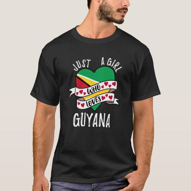 Camiseta Just A Girl Who Loves Guyana (Anverso)