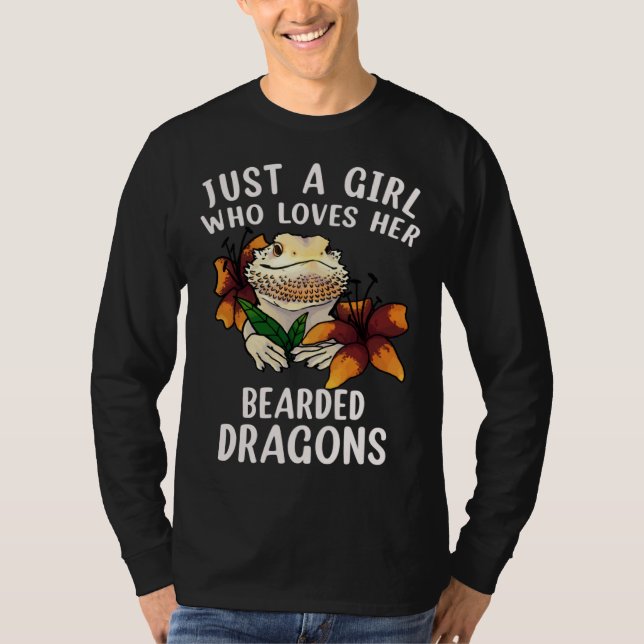 Camiseta Just a Girl Who Loves her Bearded Dragons  Dragons (Anverso)