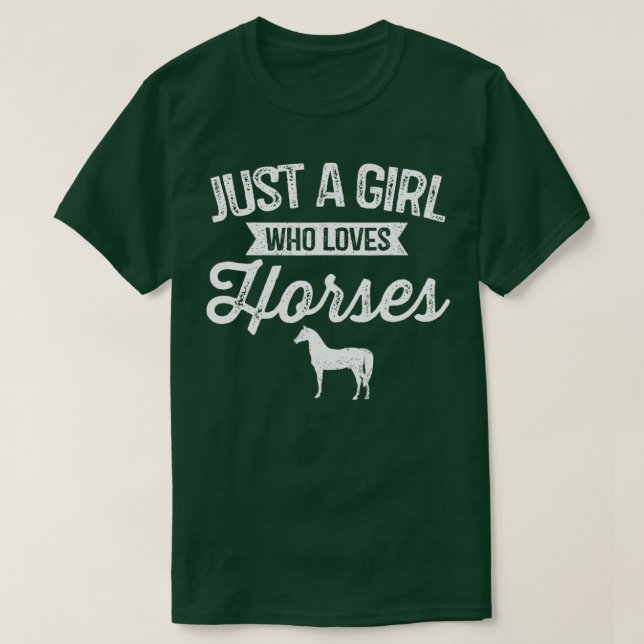 Camiseta Just A Girl Who Loves Horses Horseback Riding Love (Diseño del anverso)