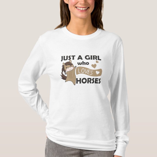 Camiseta Just A Girl Who Loves Horses Sweet Pony (Anverso)