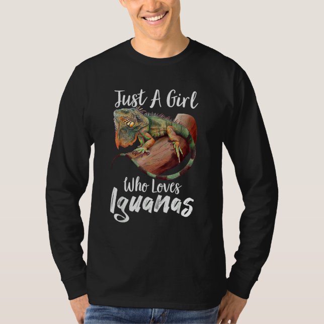 Camiseta Just A Girl Who Loves Iguanas Reptile Pet   (Anverso)