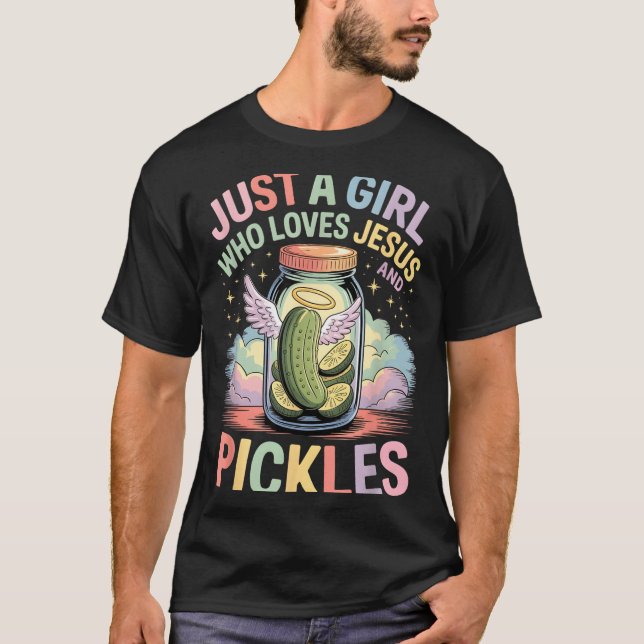 Camiseta Just A Girl Who Loves Jesus And Ckles Funny Design (Anverso)