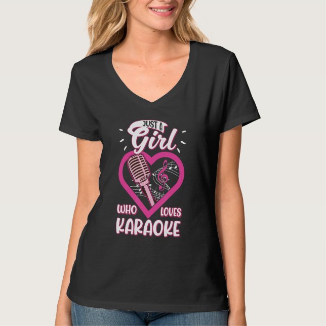 Camiseta Just a Girl who loves Karaoke (Anverso)