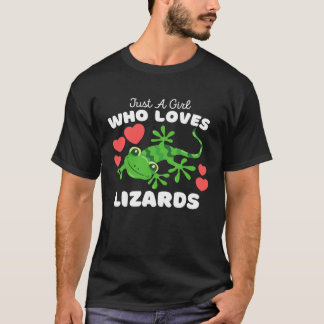Camiseta Just A Girl Who Loves Lizards  Cute Girls Lizard