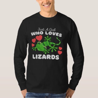 Camiseta Just A Girl Who Loves Lizards  Cute Girls Lizard