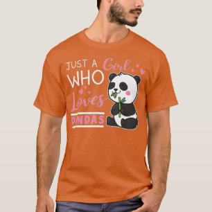 Camiseta Just A Girl Who Loves Pandas Cute Pandas (2)