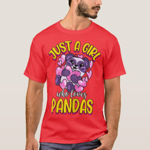 Camiseta Just A Girl Who Loves Pandas Panda 