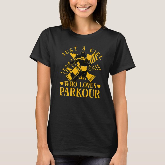 Camiseta Just a Girl who loves Parkour funny saying Premium (Anverso)