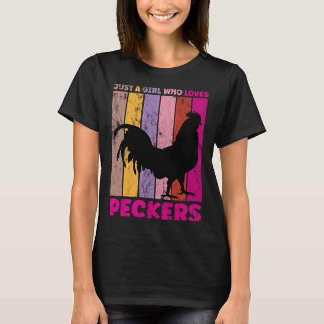 Camiseta Just A Girl Who Loves Peckers for a Farmer Pecker (Anverso)