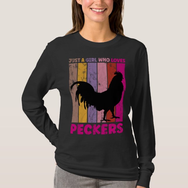 Camiseta Just A Girl Who Loves Peckers for a Farmer Pecker (Anverso)