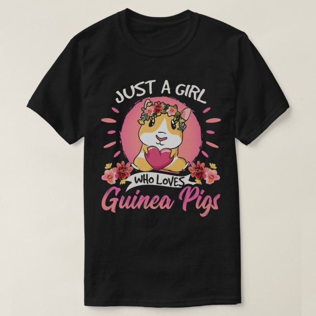 Camiseta Just A Girl Who Loves Pigs Cute Animals Lover Pets (Diseño del anverso)