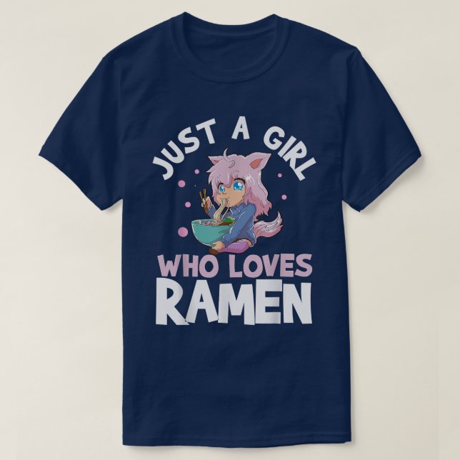 Camiseta Just A Girl Who Loves Ramen660 (Diseño del anverso)