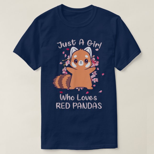 Camiseta Just A Girl Who Loves Red Pandas  (Diseño del anverso)