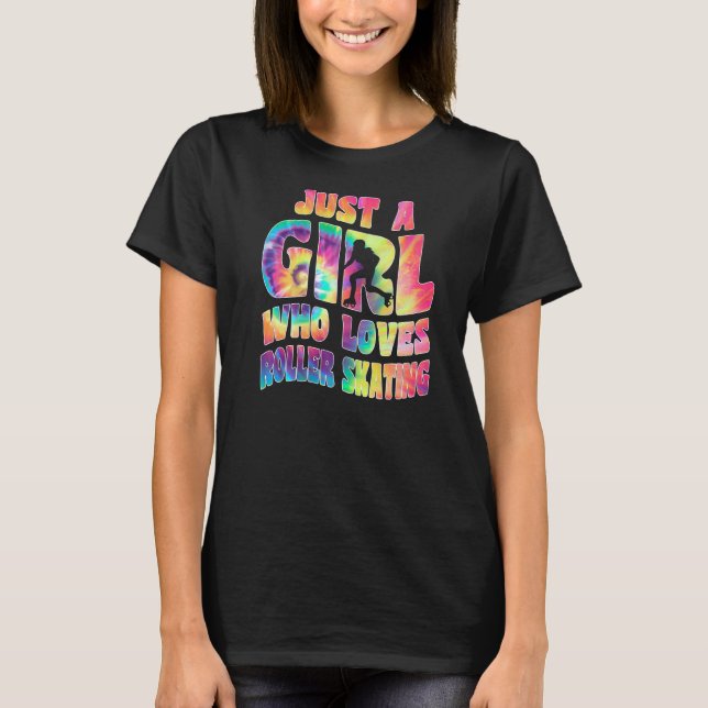 Camiseta Just A Girl Who Loves Roller Skating Inline Skater (Anverso)