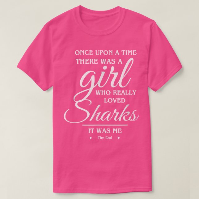 Camiseta Just A Girl Who Loves Sharks  Shark Lover Gift  (Diseño del anverso)