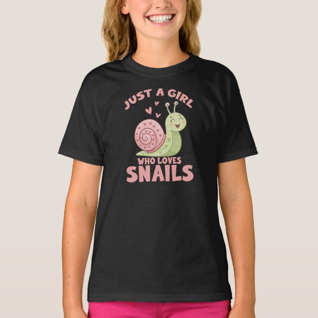 Camiseta Just a Girl Who Loves Snails (Anverso)