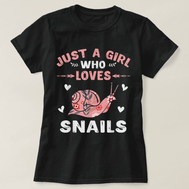Camiseta Just a Girl Who Loves Snails Art (Diseño del anverso)