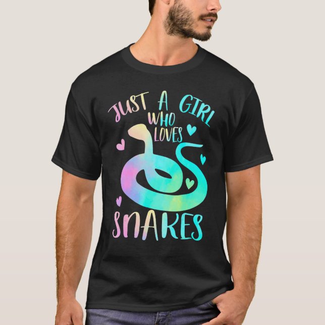 Camiseta Just A Girl Who Loves Snakes Cute Snake Themed Lov (Anverso)