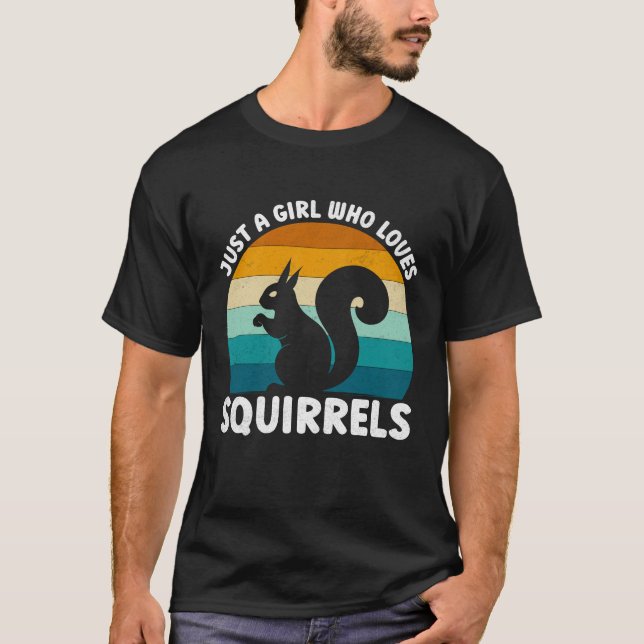 Camiseta Just A Girl Who Loves Squirrel – Funny Cute Animal (Anverso)