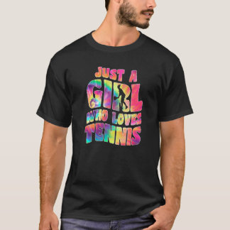 Camiseta Just A Girl Who Loves Tennis  Tennis Player Sports