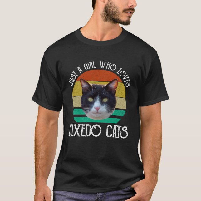 Camiseta Just A Girl Who Loves Tuxedo Cats (Anverso)
