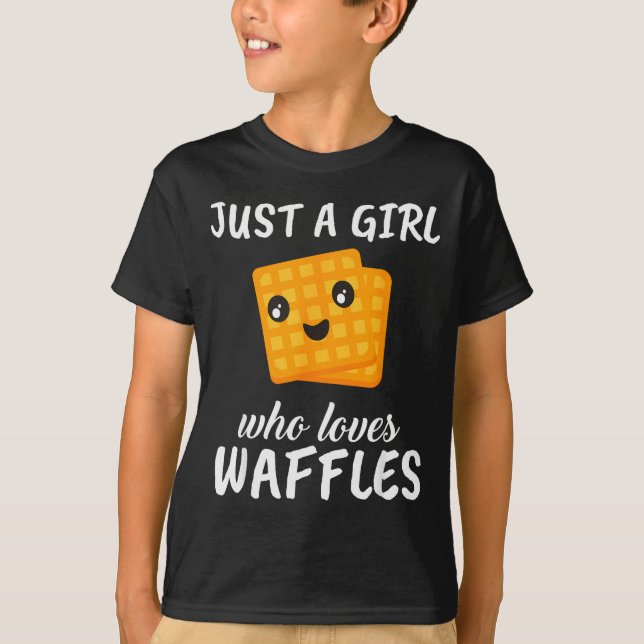 Camiseta Just A Girl Who Loves Waffles Clothes Outfit Gift  (Anverso)