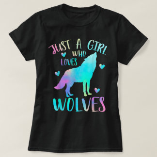 Camiseta Just a Girl Who Loves Wolves