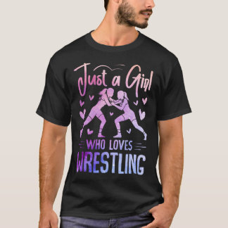 Camiseta Just A Girl Who Loves Wrestling Submission Mat Spo