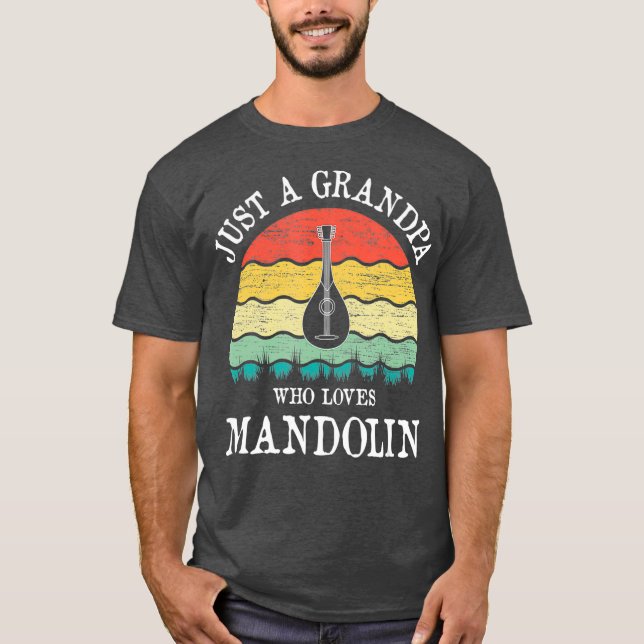Camiseta Just A Grandpa Who Loves Mandolin (Anverso)