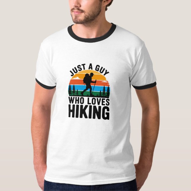 Camiseta Just A Guy Who Loves Hiking T-Shirt (Anverso)