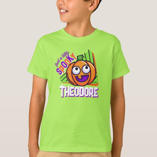 Camiseta Just a Little Spooky Pumpkin - green custom tshirt (Anverso)