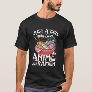 Camiseta Just A Who Loves Anime And Ra Japanese Ga