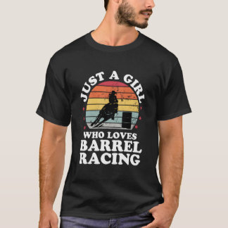 Camiseta Just A Who Loves Barrel Racing Barrel Racer