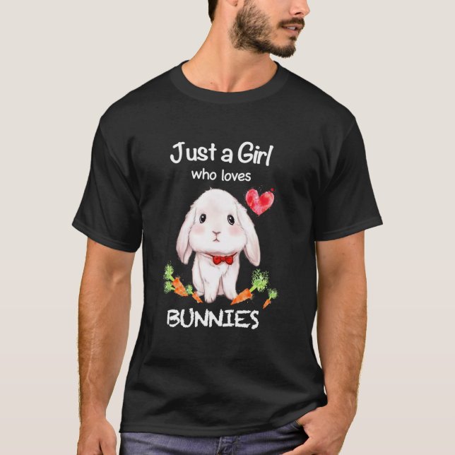 Camiseta Just A Who Loves Bunnies Bunnies Rabbit Owner (Anverso)
