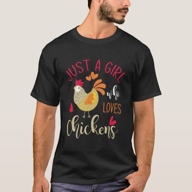 Camiseta Just A Who Loves Chickens (Anverso)